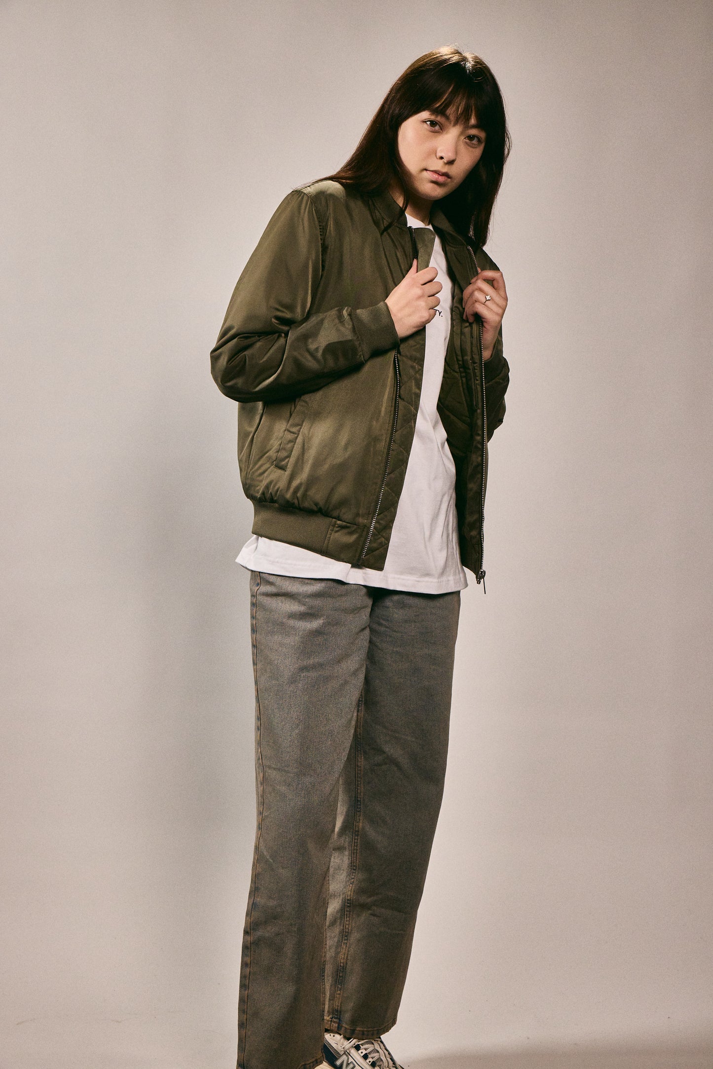 Unisex Bomberjacke "NOT FOR PROFIT." khaki