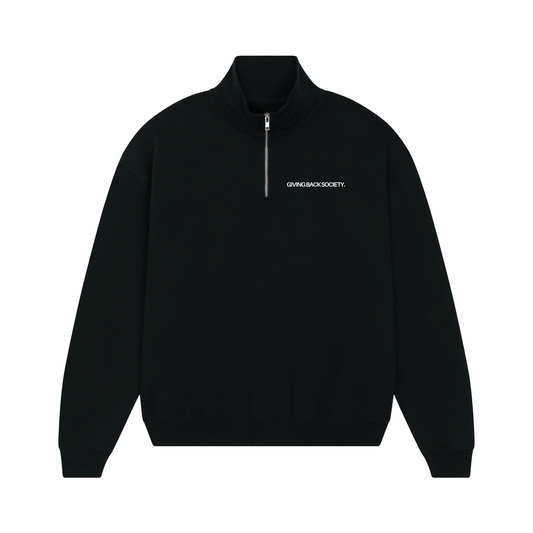 Unisex Half Zip "NOT FOR PROFIT" black