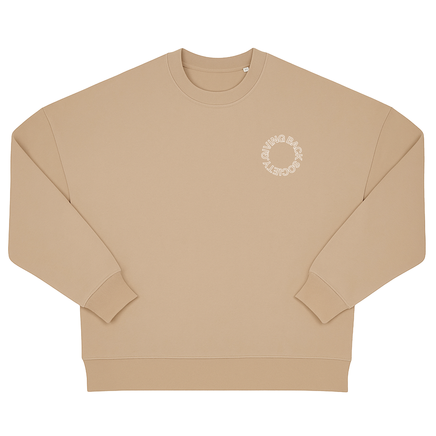 Unisex Crewneck "Giving Back Society." beige